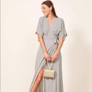 Reformation Winslow grey dress size 0